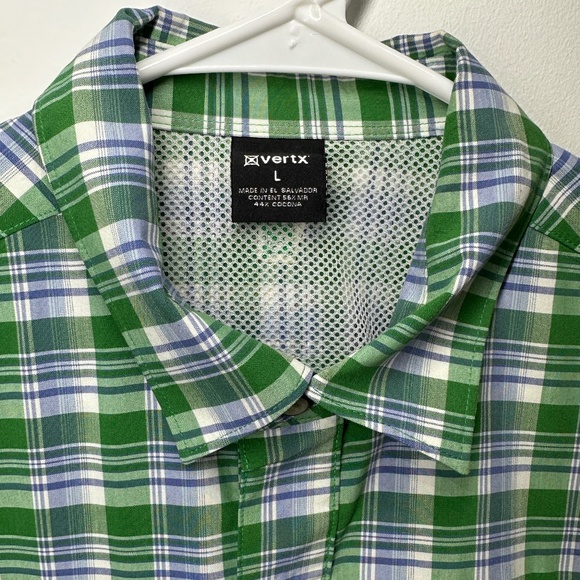 VertX Short Sleeve Plaid Shirt - Large - Picture 2 of 3